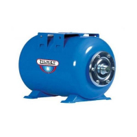 Гидроаккумулятор горизонтальный синий Zilmet ULTRA-PRO - 50л. (PN10, мемб.бутил, фланец нерж.ст)
